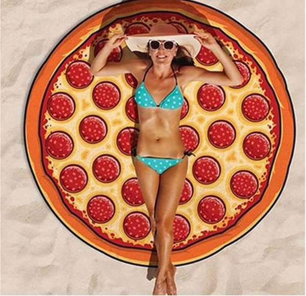 Burger Pizza and Donut Shaped Beach Blankets