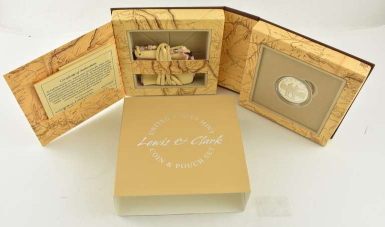 2004-P Lewis & Clark Commemorative Dollar Coin & Pouch Set Box & COA