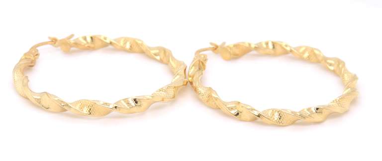 Fantastic 18kt Twisted Hoop Earrings