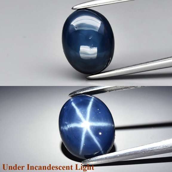 Excellent 3.72ct royal blue Star Sapphire