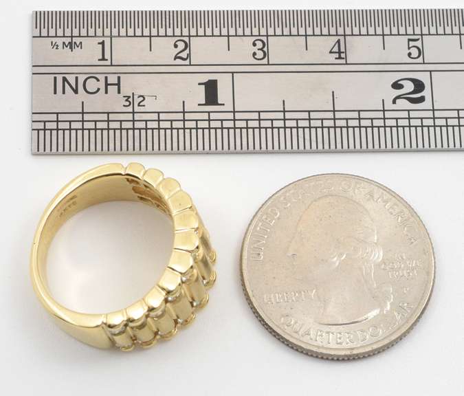 Modern 2 Rows of Diamonds Ring