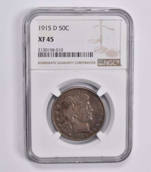 XF45 1915-D Barber Half Dollar NGC