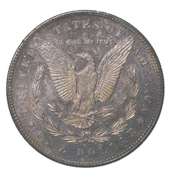 1878-S Morgan Silver Dollar - Beautiful Rainbow Tone