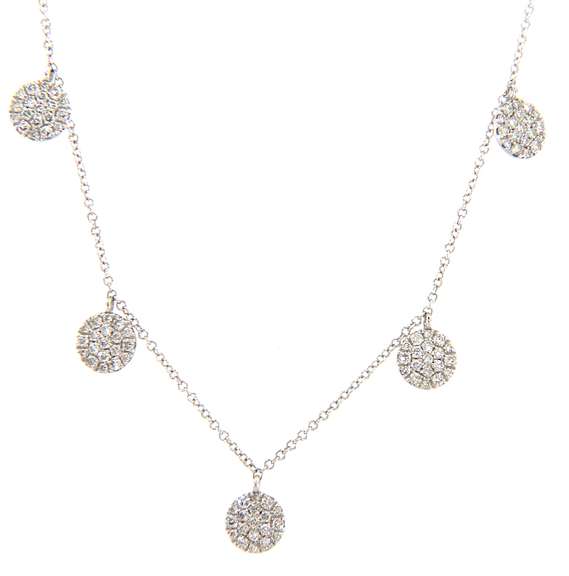 Gabriel & Co Diamond Cluster Dangle Necklace