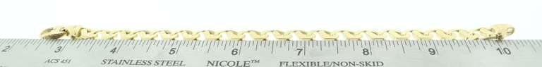 Stylized 14k Gold Curb Chain Bracelet