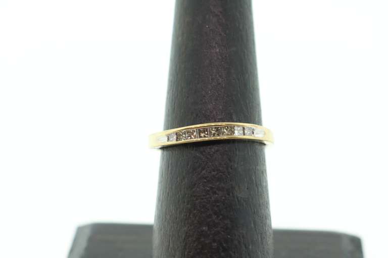 10KT SOLID YELLOW GOLD AND DIAMOND BAND