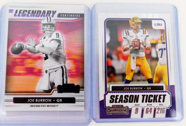 2 Joe Burrow 2020 Panini LSU Football Cards