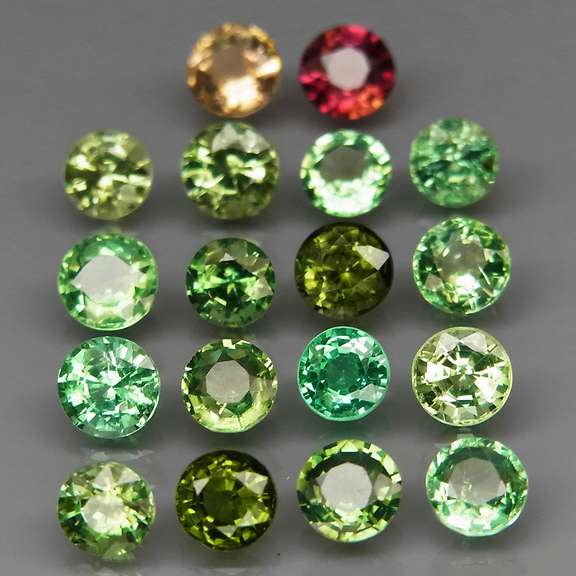 Fancy color! Untreated! 4.84ct Tourmaline set