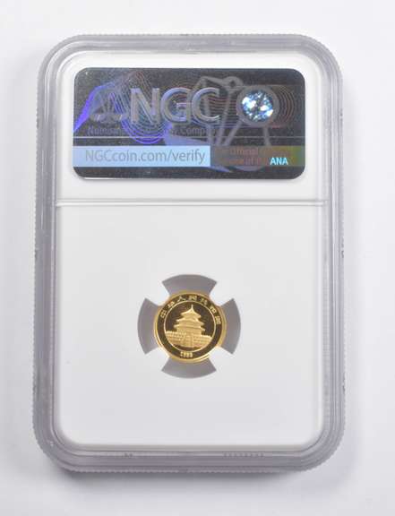 MS69 1998 China 5 Yuan Gold Panda Small Date NGC