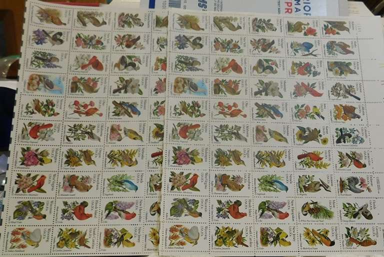 Stamps: 2 sheets, State Birds & Flowers $20.00