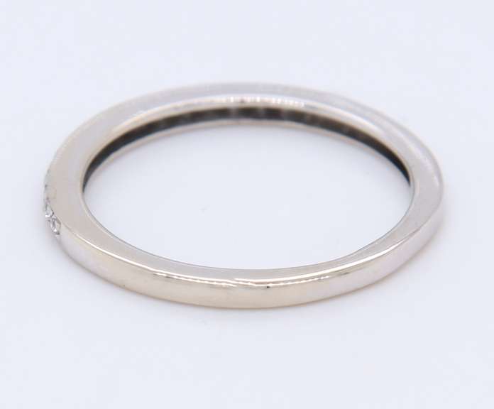 Elegant White Gold Thin Diamond Band