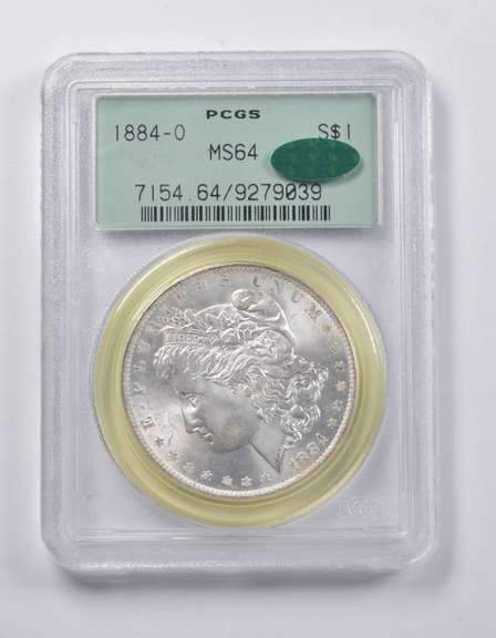 MS64 1884-O Morgan Silver Dollar CAC PCGS