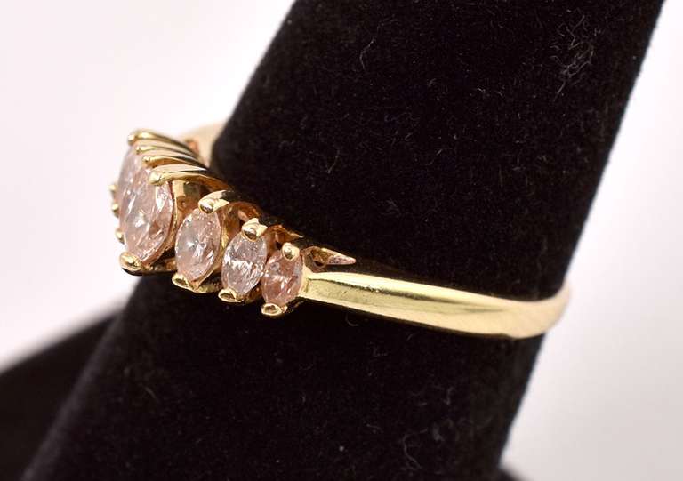 Elegant Anniversary Style Diamond Ring in 14K Yellow Gold