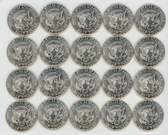 Blazing Choice BU roll of 20 silver 1964 Kennedy Half Dollars