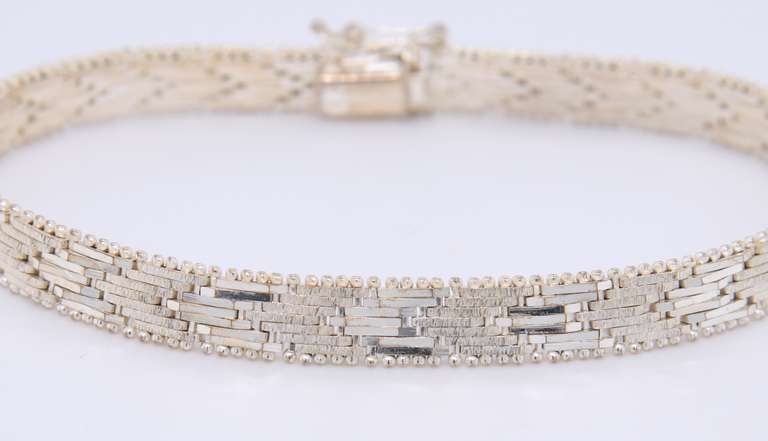 Vintage 925 Sterling Silver Signed Fancy Bracelet