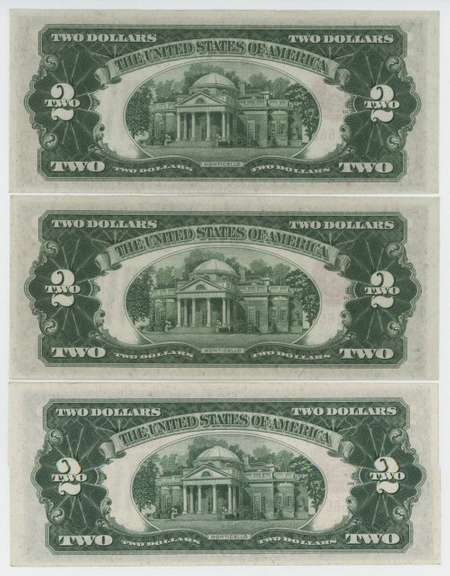 2 1928-D & 1928-F $2 Red Seal Notes. Very Choice Crisp Uncs