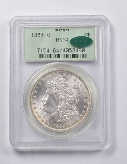MS64 1884-O Morgan Silver Dollar CAC PCGS