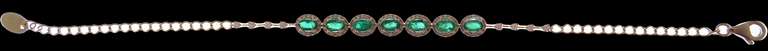 Exceptional 18kt Yellow Gold Emerald and Diamond Bracelet