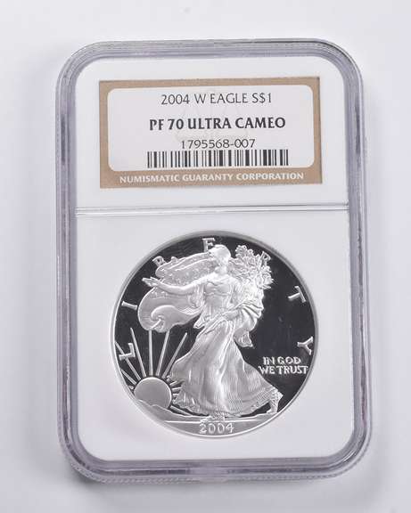 PF70 UCAM 2004-W American Silver Eagle NGC