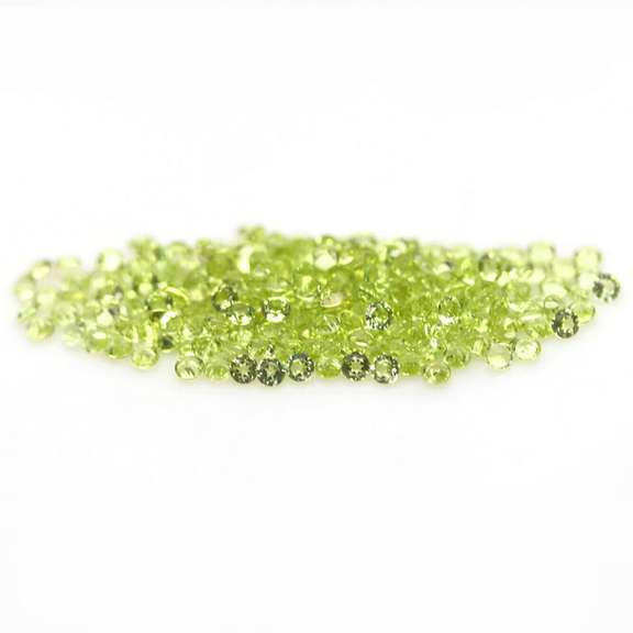 Solitaire cut! Unheated! 12.86ct Peridot set