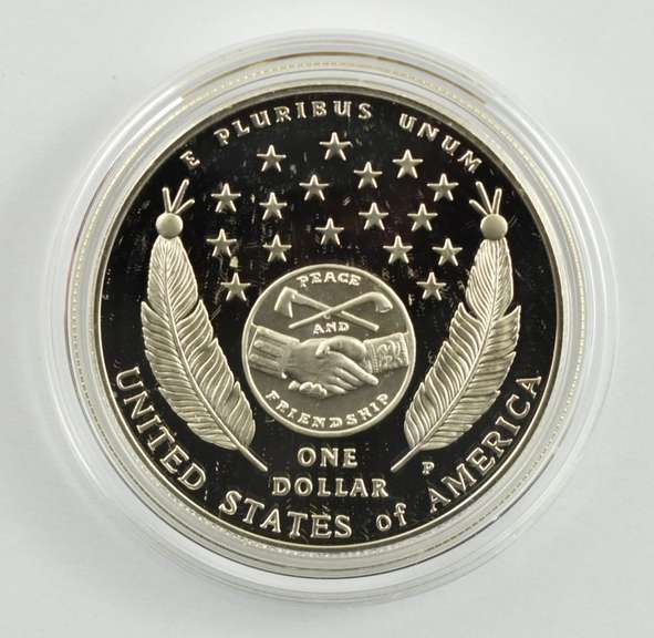 2004-P Lewis & Clark Commemorative Dollar Coin & Pouch Set Box & COA