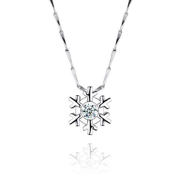 Snow flake Dancing stone Pendant