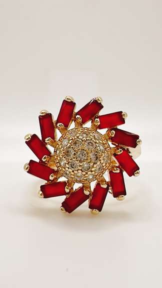 22kt Gold Plated Gemstone Cocktail Ring