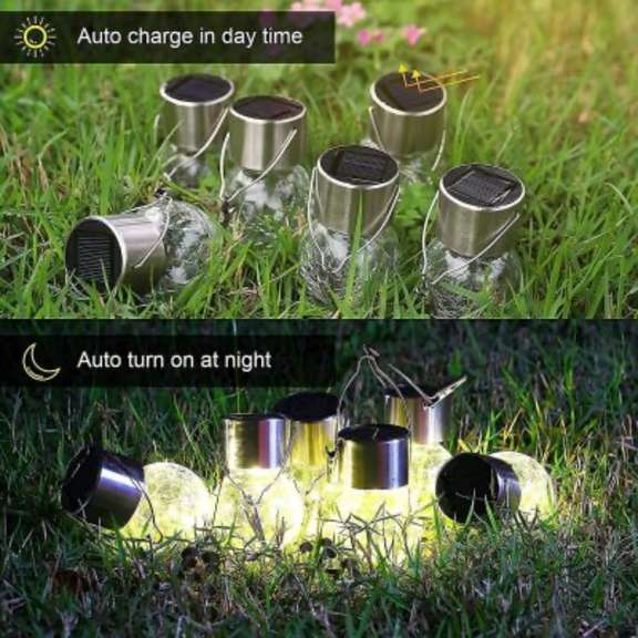Outdoor Hanging Solar Lights Waterproof Glass