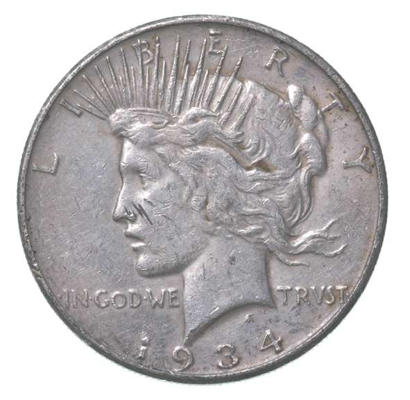 1934-S Peace Silver Dollar