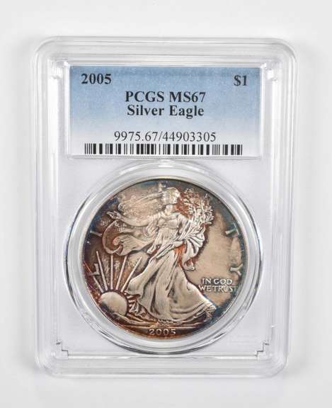 MS67 2005 American Silver Eagle - Graded PCGS
