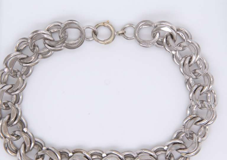 Vintage Sterling Silver Charm Bracelet
