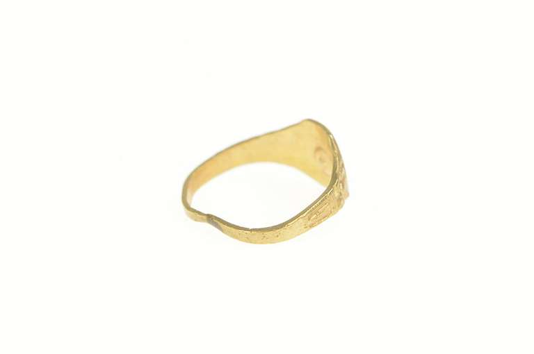 10K Yellow Gold Victorian Sim. Sapphire Blossom Baby Child's Ring