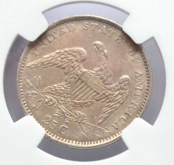 1834 Capped Bust Quarter NGC AU Details Cleaned, Scratched.