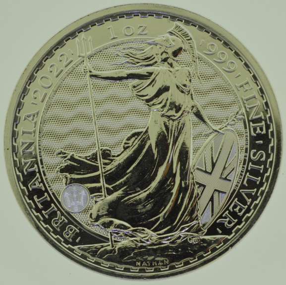2022 2 Pound Britannia .999 1 oz Fine Silver UK Coin
