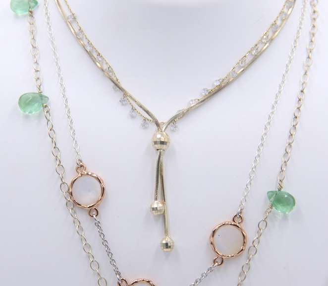 Group Lot of 5 Vintage 925 Sterling Silver Necklaces