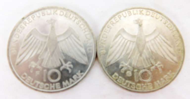 2 Munchen Olympics 1972 Deutche Mark Coins