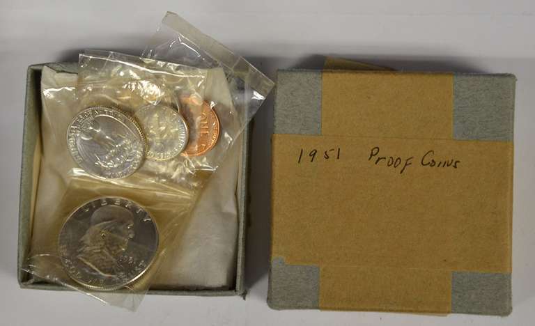 1951 Proof Set In Original Cardboard Box