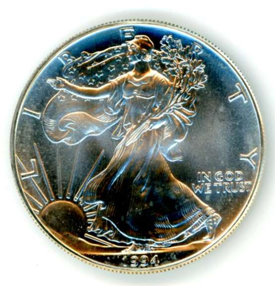 Rare 1994 BU American Silver Eagle