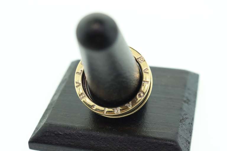 AUTHENTIC BULGARI 14K GOLD B ZERO BAND RING