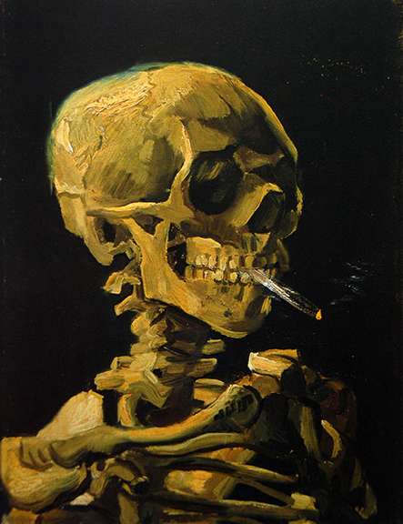 Vincent Van Gogh, Skull with a Burning Cigarette
