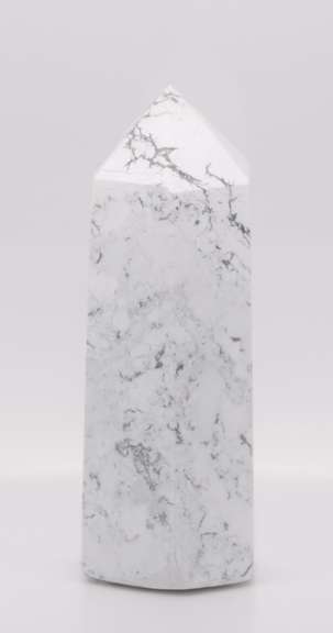 Cool Howlite Tower Obelisk Wand Stone