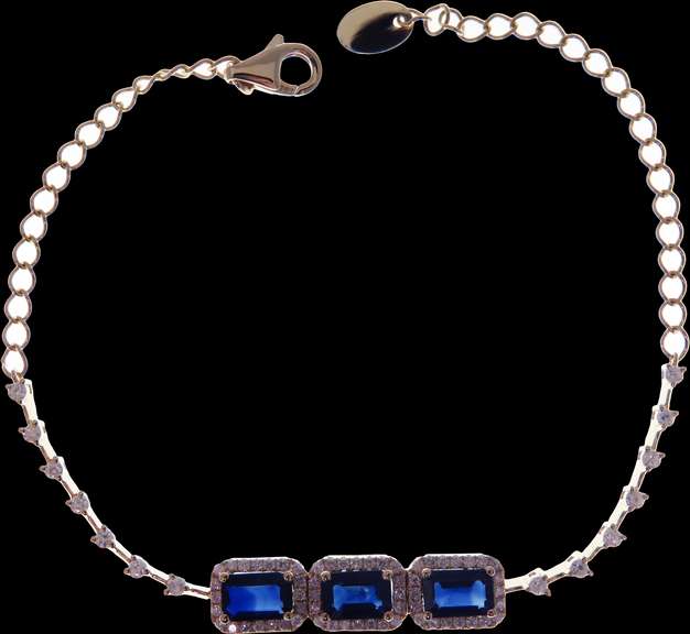 Marvelous 18kt Yellow Gold Saphire and Diamond Bracelet