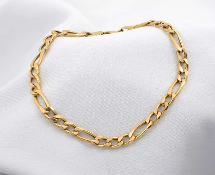 Functional 14k Figaro Bracelet