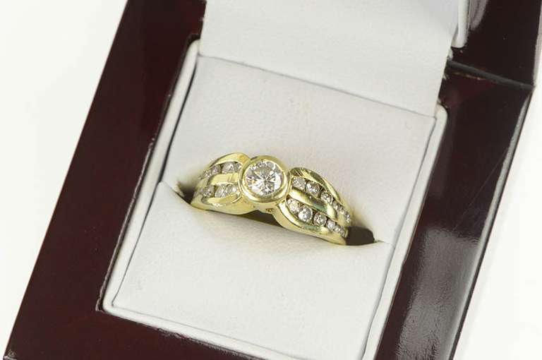 14K Yellow Gold 1.00 Ctw Round Diamond Classic Engagement Ring