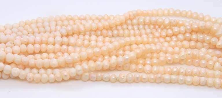 Multi Strand Pearl Bracelet with Sterling Silver Clasp