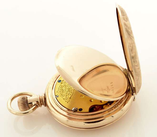 1891 Waltham 7j Gold Plated Hunting Pocket Watch