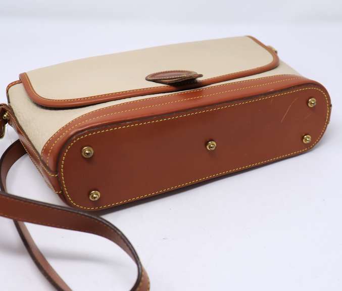 Dooney & Bourke off White Peddle Leather Crossbody