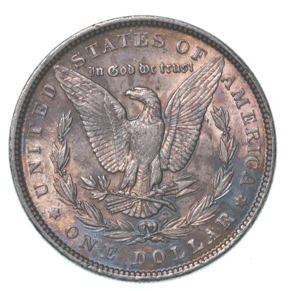 1880 Morgan Silver Dollar Toned Great Color!
