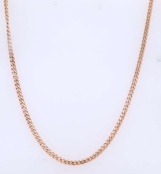 Powerful 18kt Yellow Gold Curb Link Chain Necklace