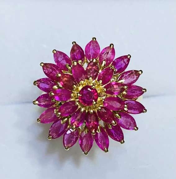 14kt Yellow Gold & Ruby Cocktail Ring